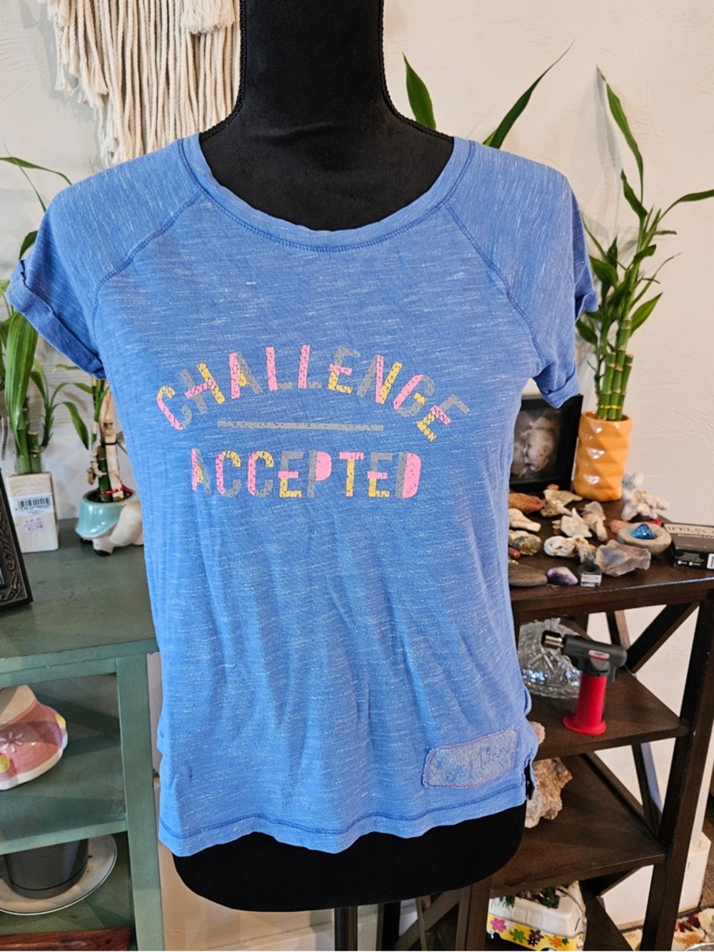 Cat & Jack Blue 'Challenge Accepted' Short Sleeve Tee